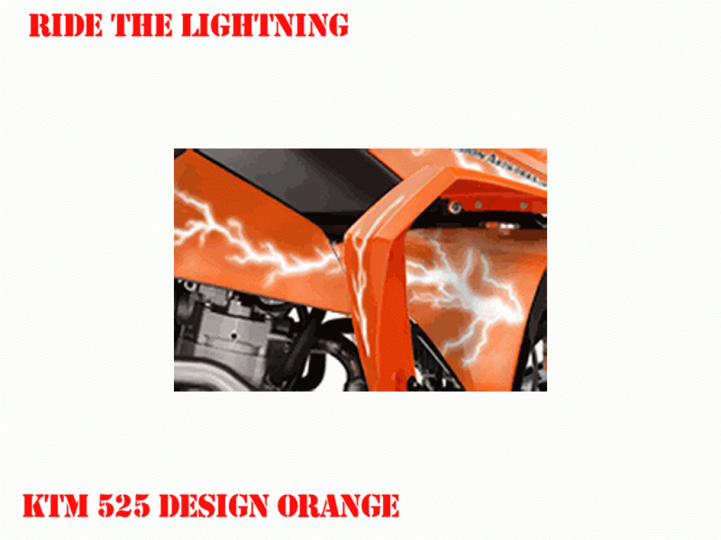 Ride the Lightning Orange for KTM Quad SX/XC 450/505/525